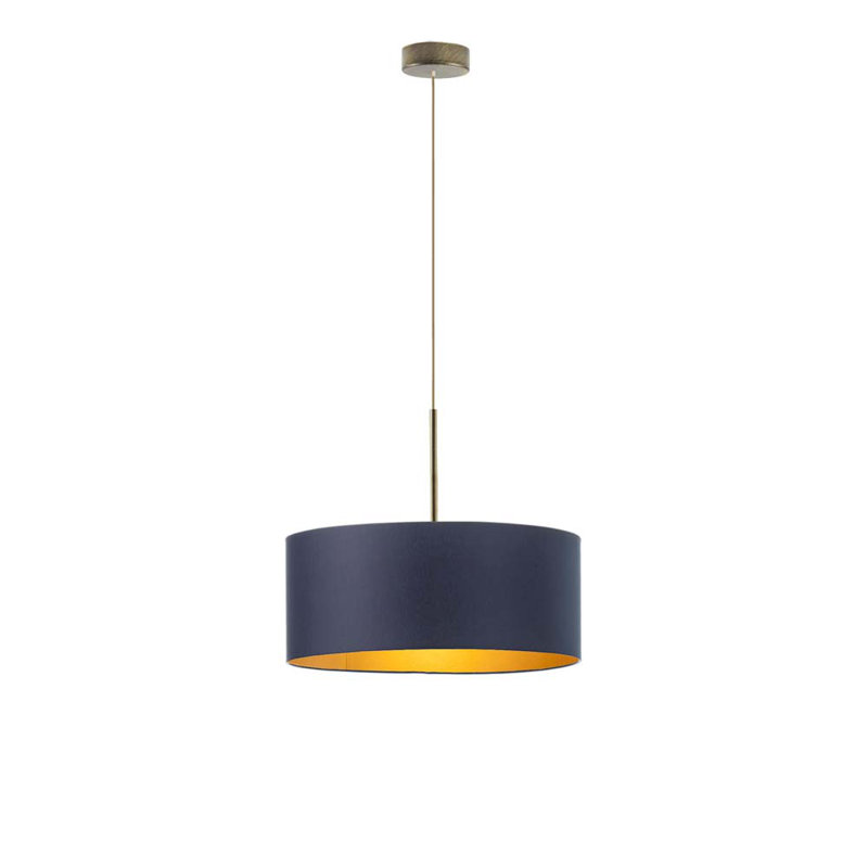 Sundberg 3 - Light Drum Pendant, Gold, Dark Grey, 120cm H x 40cm W x 40cm D