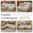 123" Wide U-Shaped Modular Sectional Sofa with Storage and Ottoman-149899645