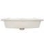 Lavabo de salle de bain rectangulaire encastré blanc avec trop-plein