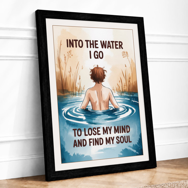 Into The Water Modern - Print, Black, A4 - 29.7 x 21.0 cm