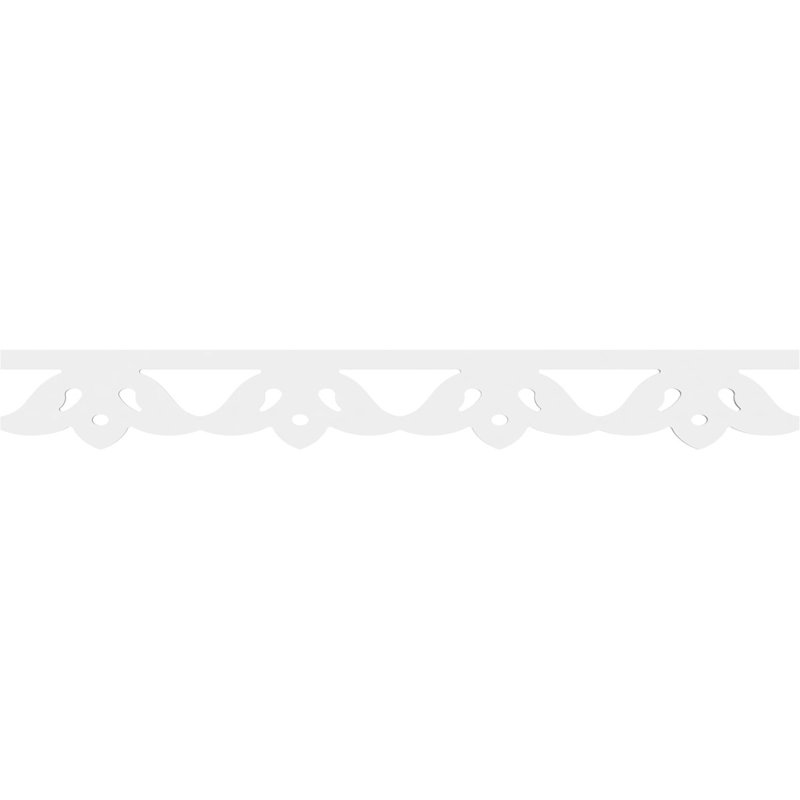 6"H x 5/8"P x 48"L Dearborn Architectural Grade PVC Running Trim, 6" H x 48" W x 0.63" D