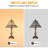 17.3"h Tiffany-style Stained Glass Table Lamp