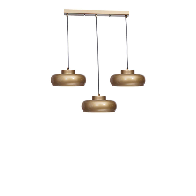 Lustre, Doré, 3 niveaux, Trois lumières