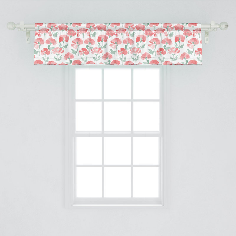 Ensemble de 2 cantonnières Ambesonne Poppy, L 54 po x L 12 po