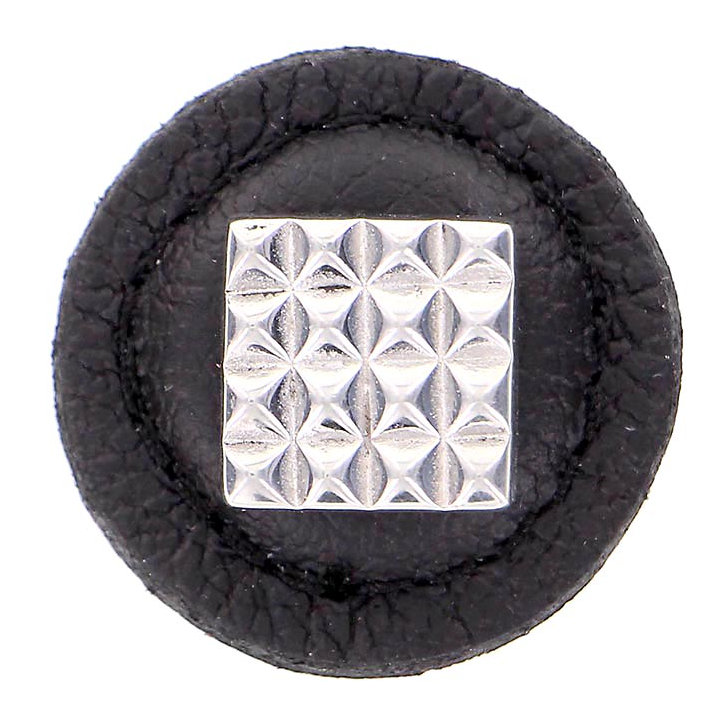 Poignée ronde Tiziano, Nickel poli, Noir