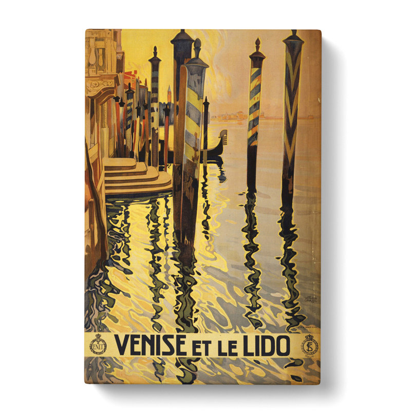 Vintage Travel Venice Vol.1 - Wrapped Canvas Print, 50cm H x 35cm W x 3cm D