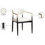 Eligah Vegan Leather Upholstered Dining Arm Chair-217157762-217157785