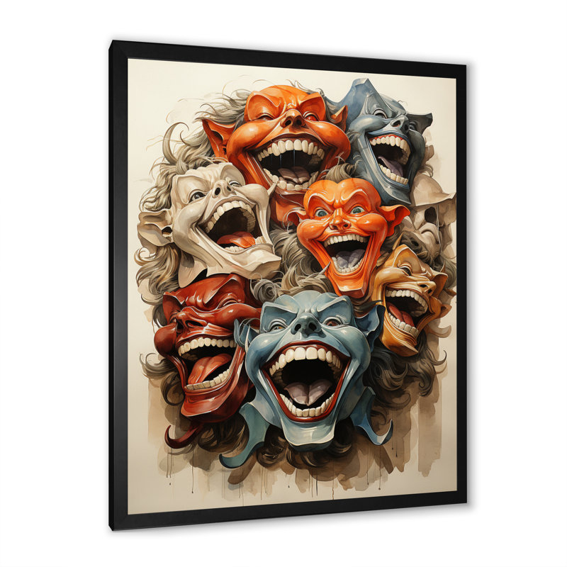 «Japon Art Noh Theatre», reproduction sur toile, H 20 po x l 12 po x P 1 po, Cadre photo noir