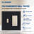 2 Gang Midsize 1-Toggle/1-Decorator/Rocker Wall Plate, Black (10 Pack)-67661096