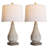 Antyone 24.8" H Retro Resin Table Lamp with Linen Shade (Set of 2)
