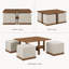 Solid Wood Top Nesting Cocktail Table