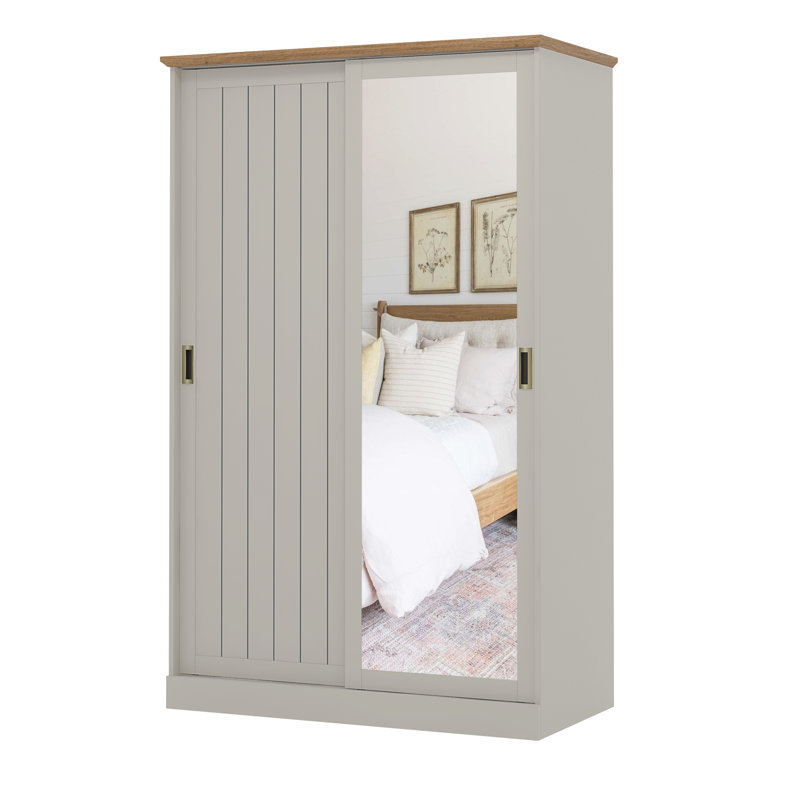 Edison 2 Door Wardrobe, Light Grey