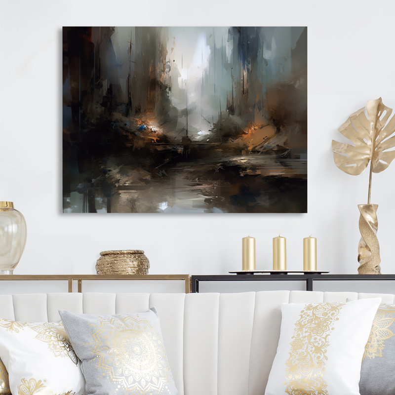 «Misquamiqueut Delicate Brushstrokes Abstract I», reproduction sur toile, H 24 po x l 32 po x P 1 po, Toile tendue