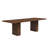 Prescott Mid-Century Modern Polyester Linen Blend Upholstered 7-Piece Dining Set With 95-Inch Double Pedestal Table-122510321