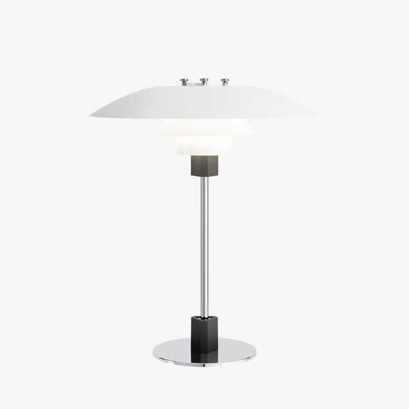 PH Table Lamp, 21.26" H x 17.71" W x 17.71" D, High Lustre Chrome Plated/Black