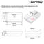 DeerValley 490 x 300 x 120mm Rectangular Drop-In / Semi-Recessed Bathroom Vessel Sink White