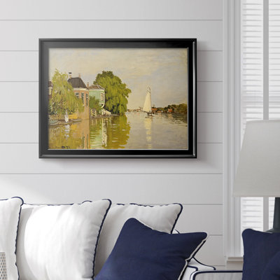 Maisons sur la rivière Zaan à Zaandam-Claude Monet - Toile tendue avec châssis, 1871