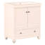 Meuble-lavabo de 30 po avec lavabo en céramique, armoire combinée avec portes et tiroir, structure solide et panneau de fibres à densité moyenne