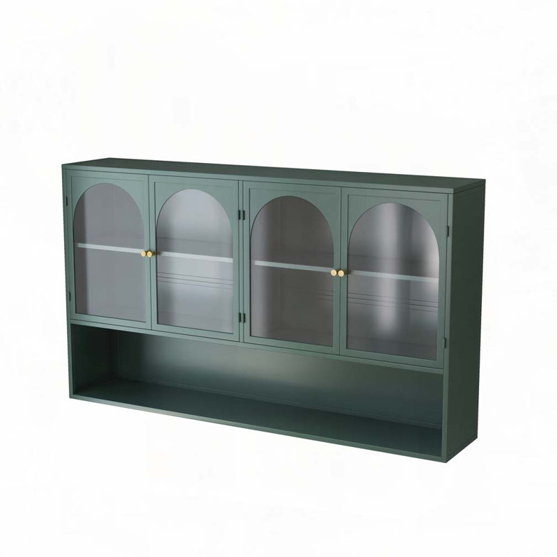 Buffet 47,25 po avec portes vitrées, Vert foncé