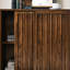 Buffet Mid-Century: 2 portes coulissantes, décoratives en bois massif. Armoire pour plusieurs pièces. , Buffet en noyer, Rangement de porte avec bandes, Salon, Cuisine, Salle à manger, Hall d'entrée, Couloir