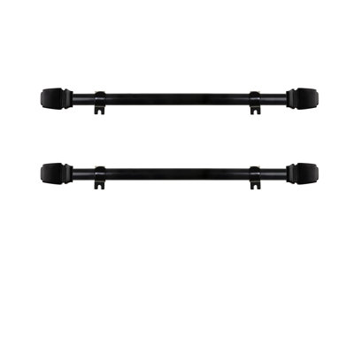 Damany Steel Rod/ Resin Finial Adjustable 12'' to 20'' 0.63'' Single Curtain Rod
