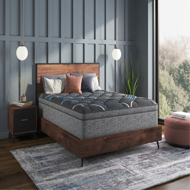 Restonic Comfort Care 15" Euro Top Hybrid Mattress, Individual Pocketed Coil Mattress , Plush Comfort, Twin, Twin