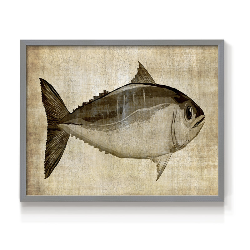 «Big Catch I», reproduction encadrée, H 22 po x l 28 po, Gris