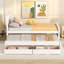 Lit plateforme avec lit gigogne et tiroirs, cadre de lit, lits-378488330