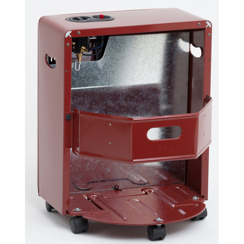 Belfry Heating Caleigh 4200W 14331 BTU Butane Cabinet Space Heater, Red