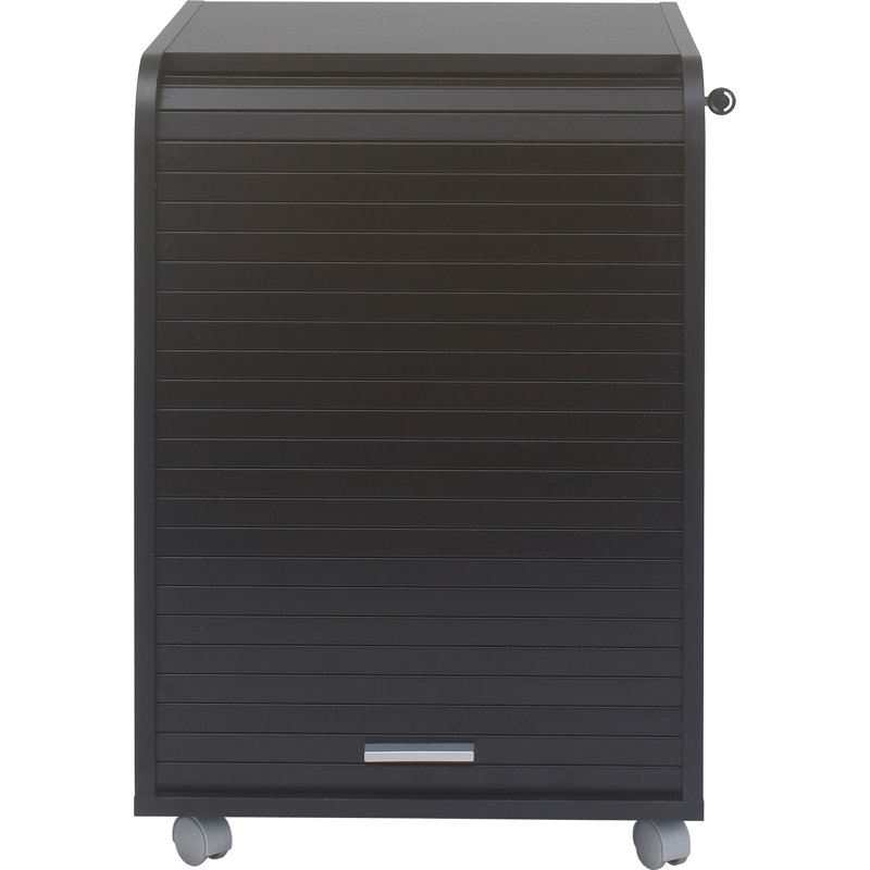 Graziella 1 -Door 2 -Drawer Filing, Black