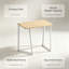 Bureau d'écriture pliable avec finition en chêne et crochets de rangement latéraux