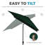 Parasol de marché rectangulaire inclinable 10 pi x 6 pi 5 po Le-2147014358