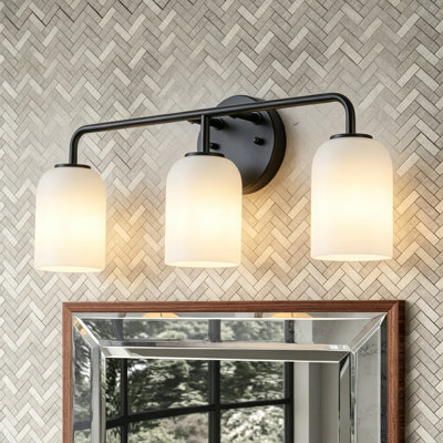 Éclairage pour meuble-lavabo en verre 3 lumières