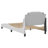 vidaXL Bed Frame Viana with LED without Mattress White 100x190 cm