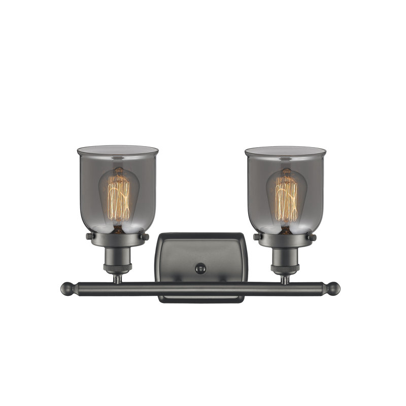 Éclairage pour meuble-lavabo 2 lumières Calton, Incandescent, Fumée, Bronze huilé