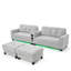 Canapé modulaire intelligent en forme de U, haut-parleurs Bluetooth et lumières RVB-1979927297