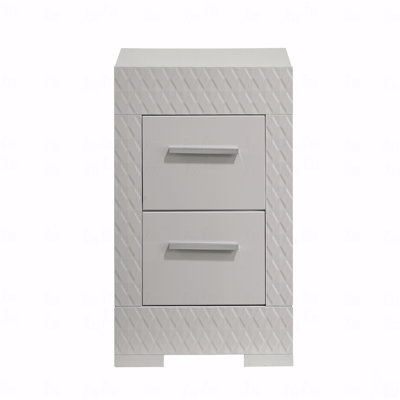Table de chevet 2 tiroirs, en bois moderne