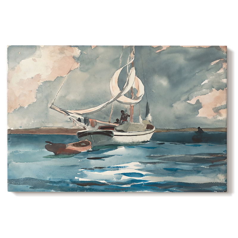 Sloop, Bermuda-Winslow Homer-Gallery Wrapped Canvas-1899, 32 x 48