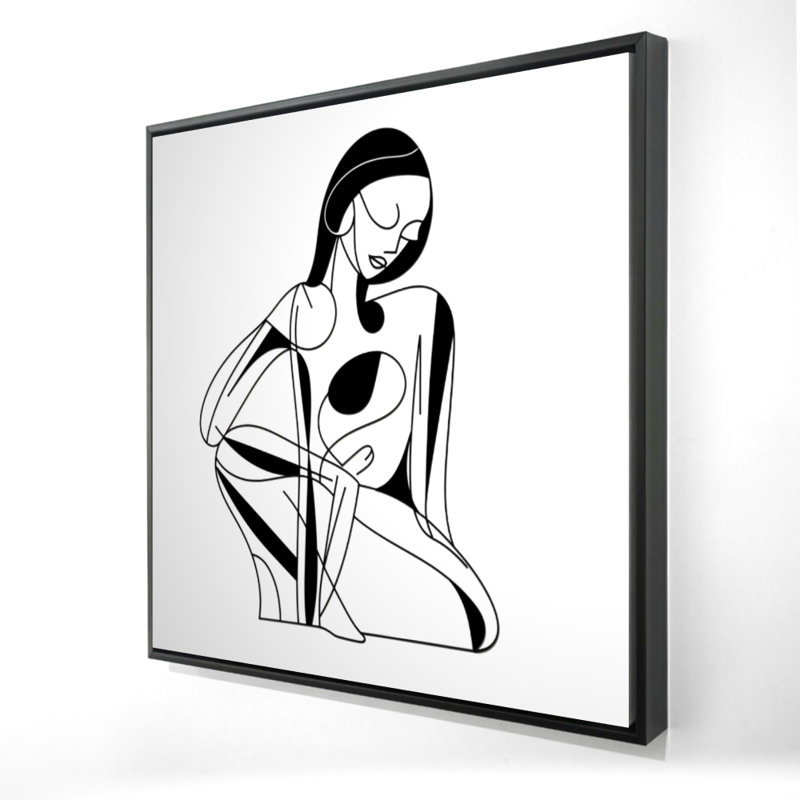"Lignes féminines" sur toile, H 36 po x l 36 po x P 1,5 po