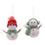 Ornements en forme de bonhomme de neige (ensemble de 12)