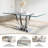 Tempered Glass Top  Dining Table-1676177233