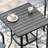 3 Pieces Patio Bar Set with Square Bar Table and 2 Textilene Swivel Bar Chairs