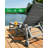 Outdoor Chaise Lounge Chair All Weather HIPS Patio Lounge Chair with 5-Level Adjustable Backrest Built-in Cup Holder and Rolling Wheels, Suitable for Outdoor, Patio, Party Scenes, Gray-1909166800