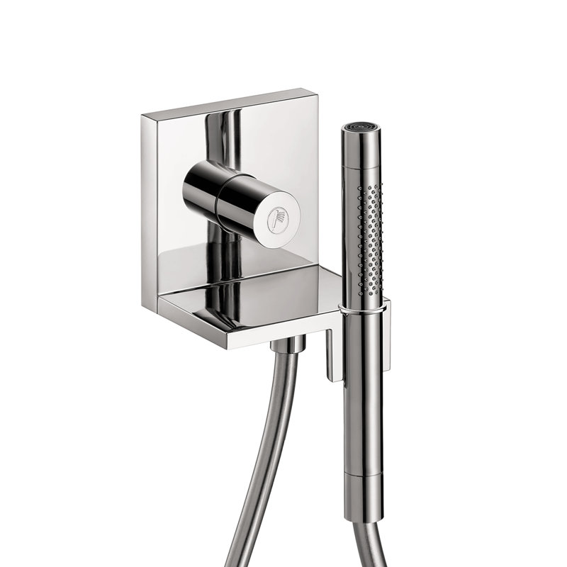 Showersolutions Luxury Handheld Shower Head Holdermodern Coordinating In Chrome, 12651001, Chrome