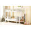 Lit superposé simple en métal avec échelle de rangement latérale et garde-robe