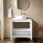 Meuble-lavabo vasque 30 po blanc moderne