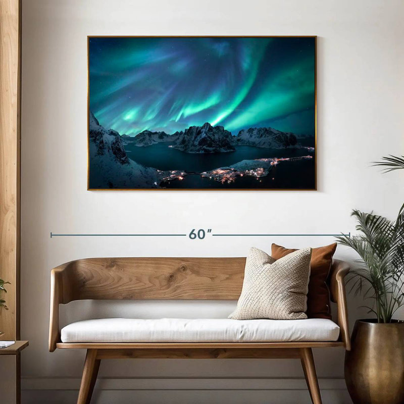 Aurora Display, 46" X 31", Floating Frame Gold