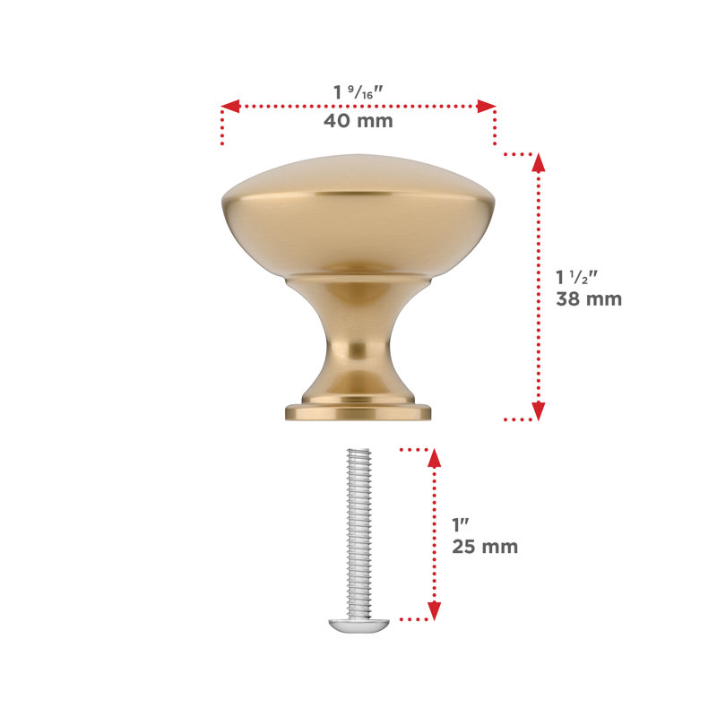 Oversized Expression 1 9/16" Diameter Round Knob, Champagne Bronze