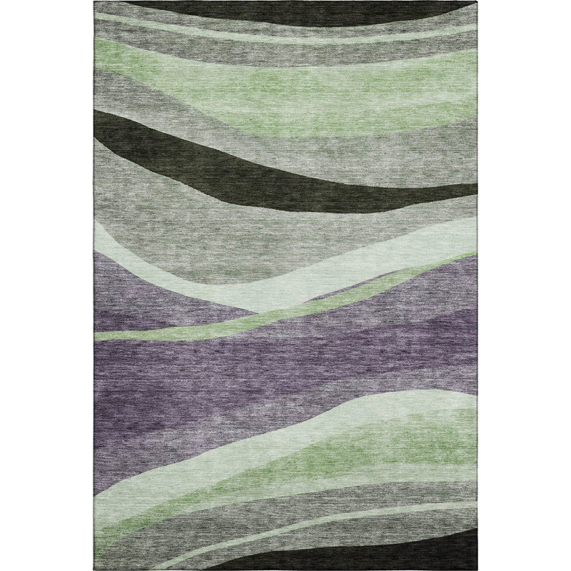 Tapis tourbillon de qualité supérieure lavable à la machine Wayne AMF1098, Rectangle 9 pi x 12 pi