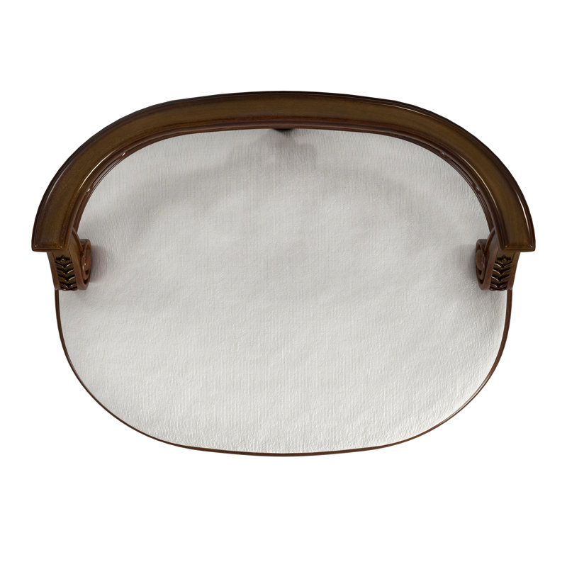 Hathaway Cotton Vanity Stool, Light Cherry